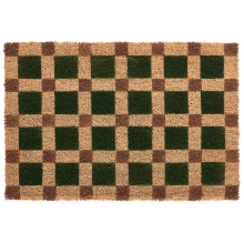 Doormat VILLASIS Beige/ Green 60 x 90 cm Coir