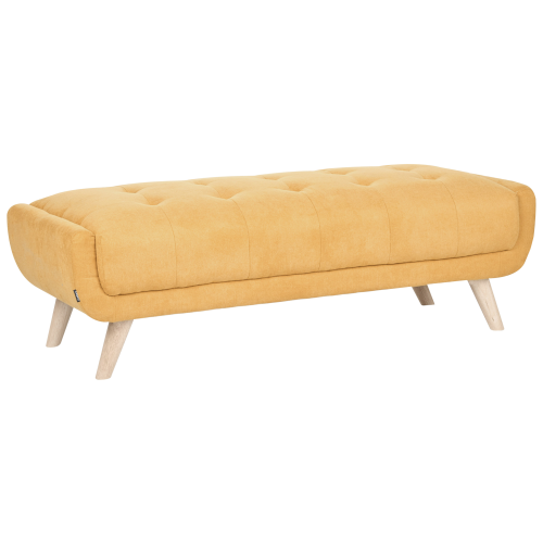 Beliani Ottoman HABO Fabric Mustard