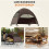 Cama elevada para perros de exterior con techo para perros grandes 4