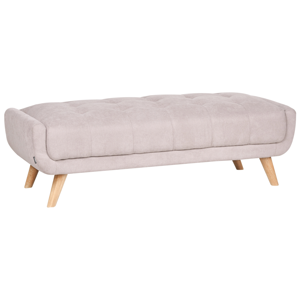 Beliani Ottoman Habo Fabric Taupe