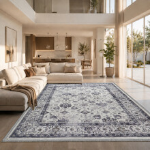 (200x290 cm- Extra Large Rug For Living Room Bedroom, Serene) Non-Slip Traditional Rugs Runner Carpet Floor Mat