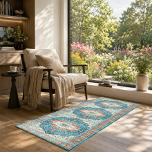 (60x220 cm- Runner Rug Indoor Outdoor, Regal) Non-Slip Traditional Rugs Runner Carpet Floor Mat