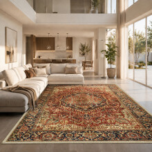 (240x320 cm- Extra Large Rug Traditional Carpet, Majestic) Non-Slip Traditional Rugs Runner Carpet Floor Mat