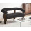 Beliani Sofa 2 Seater ILBRO Boucle Black/ Dark Brown 2