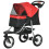Poussette pliable à trois roues pour chiens et chats 1