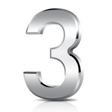 Vicloon Door Numbers, 3 Inches 3D Mailbox Numbers Waterproof, Address Numbers Self Adhesive House Numbers Street Number Stickers for House Mailbox Ap
