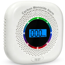 Carbon Monoxide Detector, Battery Operated CO Alarm with Digital LCD Display, Portable Carbon Monoxide Monitor with Audible Warning&Test Button for H