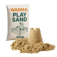 25kg Bags Warma Premium Grade Play Sand - Non Toxic - Natural & Triple Washed - Suitable For Childrens Kids Indoor & Outdoor Sensory Play Areas Sandp