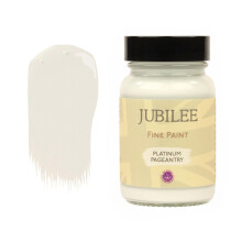 Guild Lane Jubilee Furniture Paint Platinum Pageantry 60ml Pale Cool Grey Furniture Paint for Wood Cabinets Doors Interior Exterior Acrylic Paint Sof