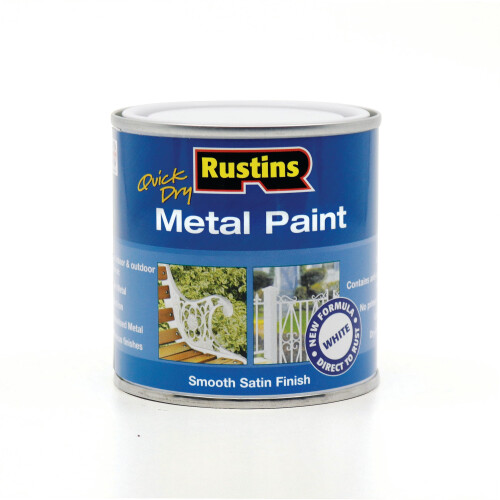 Rustins Rustins MPWH250 250ml Quick Dry Metal Paint - White