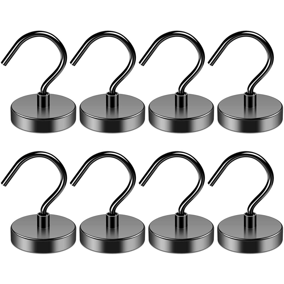 Grtard 110 Lbs Black Magnetic Hooks Heavy Duty, Strong Neodymium Magnet Hook Hea 5006954153552