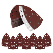 20 pcs Sanding Pads Kit for Mouse Sander, 400 Grit Hook and Loop Sandpaper for Electric Sander, Triangle & Palm Sander Pads, Multi Tool Sanding Sheet