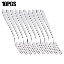 Stainless Steel Fruit Fork for Restaurant Home BBQ 10PCS