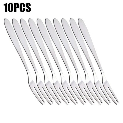 Stainless Steel Fruit Fork for Restaurant Home BBQ 10PCS