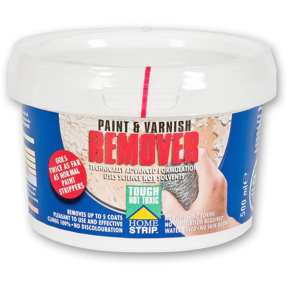 Home Strip Paint & Varnish Remover - Water Based, Toxic & Solvent Free Paint Stripper For Ceramic, Concrete, Wood, Plaster, Masonry (500Ml) 5003843126147