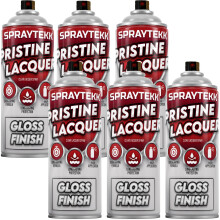 SPRAYTEKK Clear Lacquer Spray Paint | 400ml | Fast-Drying Acrylic Topcoat for Wood, Metal, Plastic & More | Non-Yellowing, UV & Scratch Resistant | I