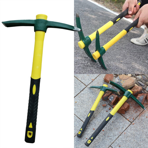 Steel Pickaxe for Outdoor Digging and Herb Picking