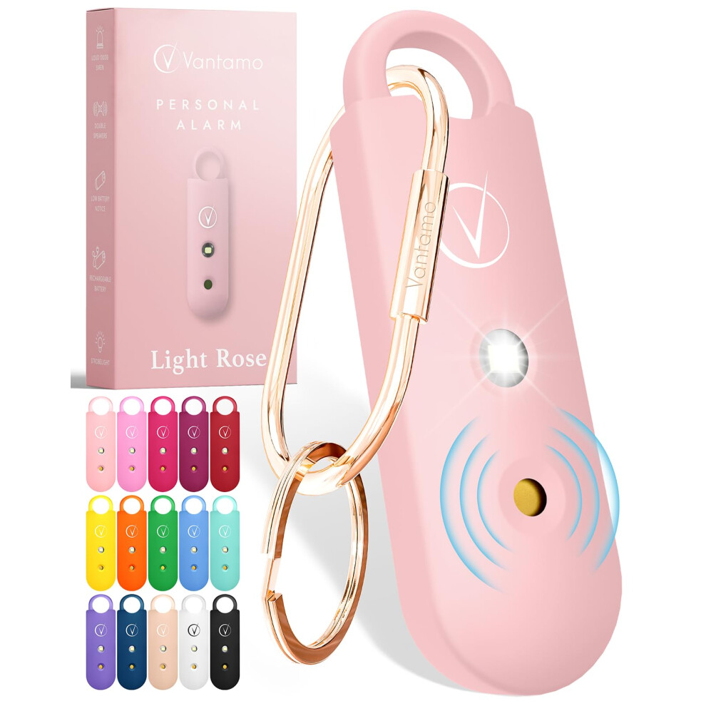 Vantamo Personal Alarms For Women With Strobe Led Light, Extra Loud 130Db Self Defense Keychain With 2 Dynamics, Unique Panic Alarm With Keychain & K 5000691251953
