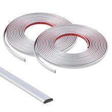 10M(2 Rolls*5M) Matte Silver Flexible Moulding Trim,Self-Adhesive Decorative Edging Strip for Tile,Wall,Mirror, Ceiling,Floor,Panel,Cabinet,Peel and