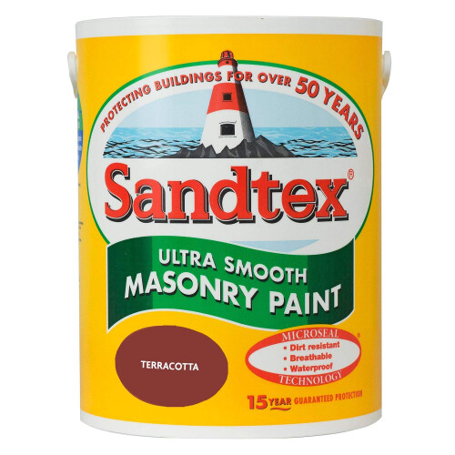 Sandtex Sandtex masonry paint, 5 litres, ultra smooth brickwork, multicolour
