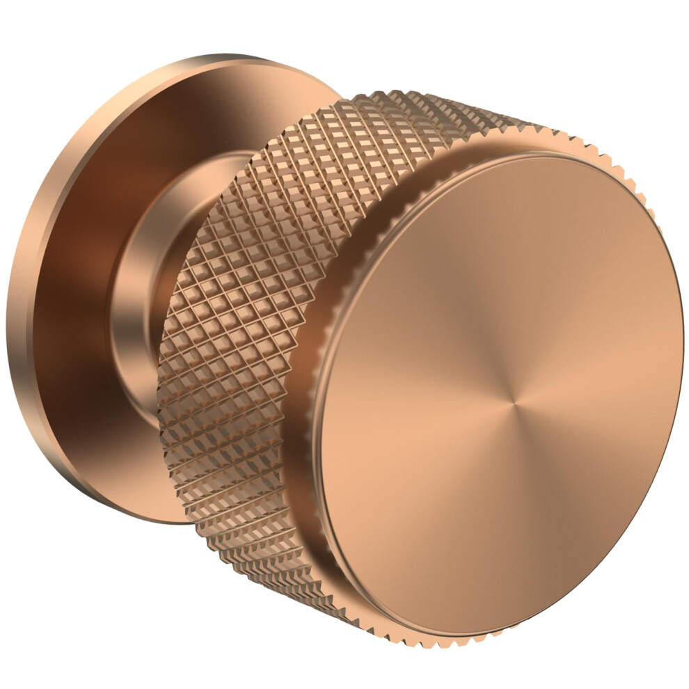 Furniware Pack Of 30 Knurled Cabinet Knobs, Champagne Bronze Cabinet Knobs, Solid Cupboard Handles With 2 Sizes Screws, Round Single Hole For Kitchen 5002927114810