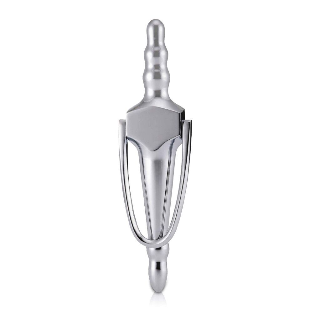 Xfort Door Knocker 8Â Slimline Polished Chrome, Victorian Urn Slim Door Knockers For Front Door, Elegant Front Door Furniture With A Modern Design 5004953592426
