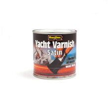 Rustins Yacht Varnish Satin 250ml -Marine Grade Clear Varnish for Interior & Exterior Wood – UV, Weather & Water Resistant High Durability Finish