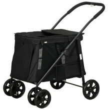 Harmaa 3-in-1 koiran polkupyörän peräkärry pienille koirille, enintään 10 kg