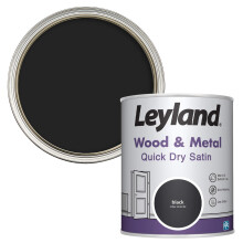 Leyland - Quick Dry Satin Wood & Metal Paint - Black - 750ml