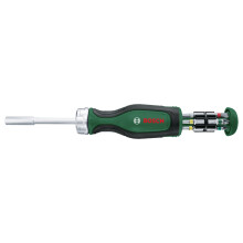 Bosch Home and Garden Ratchet Screwdriver with 12 Bits (High-Torque Ratchet for Efficient, Heavy-Duty Screwdriving, Pop-Up Magazine, Magnetic Holder)