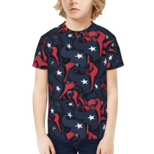 Texans jeugdshirt met korte mouwen voor sportteams