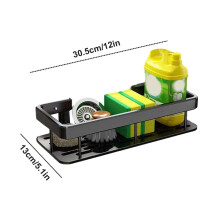 Kitchen sink organizer caddy for sponges, brushes, and wipes