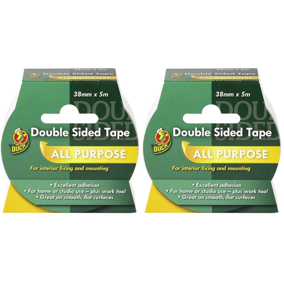 Duck Double Sided Tape, Strong Double Sided Tape For Everyday Use, Mounting, Arts And Crafts, Scrapbook, Photo Albums, Easy To Use Sticky Tape With S 5001266717911