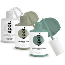 spot. Touch-Up Paint, Matt Finish for Cabinets, Walls, Windows, Doors, and Furniture, Multi-Tone Colour Kit Matches 90% of Surfaces, Green 3 Pack