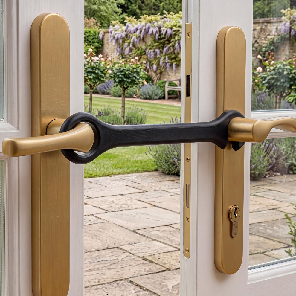Enhon Patio Door Holders To Stay Open, French Door No Drill Elastic Restraint Strap For Holding Patio Doors Open Ventilation Aid And Pet Access Solut 5002038784100