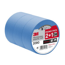 3M Professional Masking Tape 2090, Universal Surfaces, Promo Pack 2+1 Rolls (48