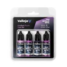 Vallejo True Metallic Paint Set, 4 Colors for Metal Painting, Includes Base, Light, Shade, Airbrush, BSL System for Consistent Results