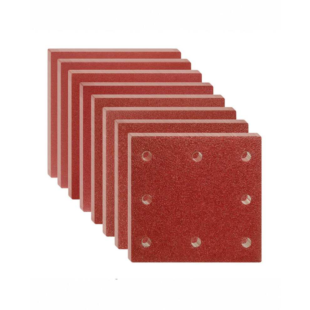 Aucenix Sanding Sheets For Electric Sander: 48Pcs Hook And Loop Sandpaper - Rectangular Sander Pads With 8 Holes Assorted (40/60/80/120/180/240/400/6 5009828406747