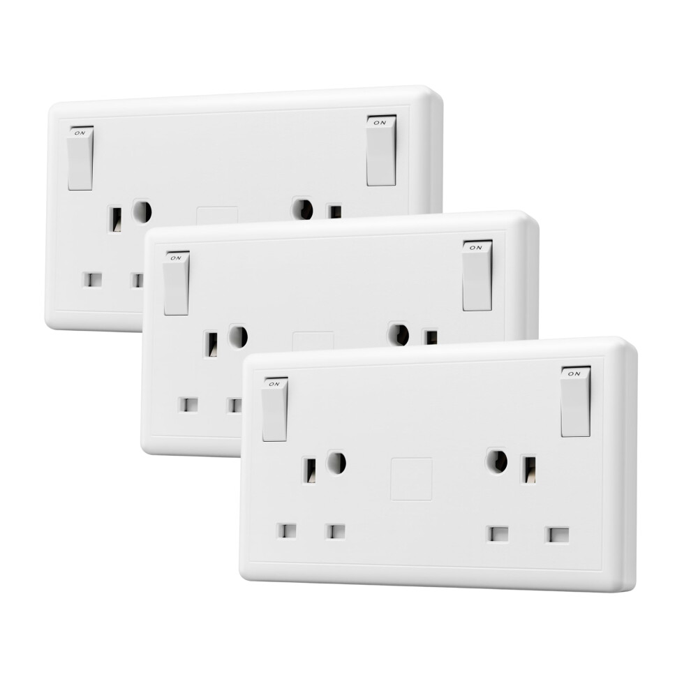Photos - Other Electrical Equipment SH|P Electrical 1-Gang to 2-Gang 13A Socket Converter â Safe, Durable, and Easy-to-Install Wall Plate Adapter (3)