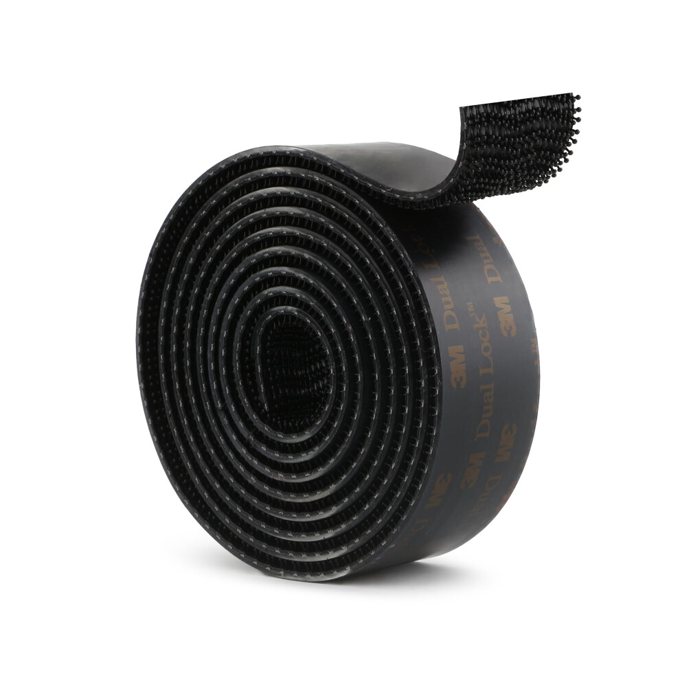 3M Dual Lock Sj3550 25Mm X 1.2M Black 1 Pack Reclosable Fastener Mounting Tape Interlocking Mushroom Shaped Strong Adhesive Hook Lock Sticy Tape For 5002458679215