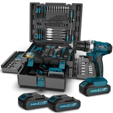 Sundpey Tool Kit with 21V Drill - Cordless Power Tool Set - 255-PCs General Basic Complete Home and Auto Repair Tools Set - Protable Household Tool K