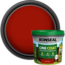 One Coat Fence Life Paint – 5L Red Cedar – Durable, Weatherproof Wood Paint for Fences & Sheds – One Coat Coverage – Fade-Resistant, Quick-Dry