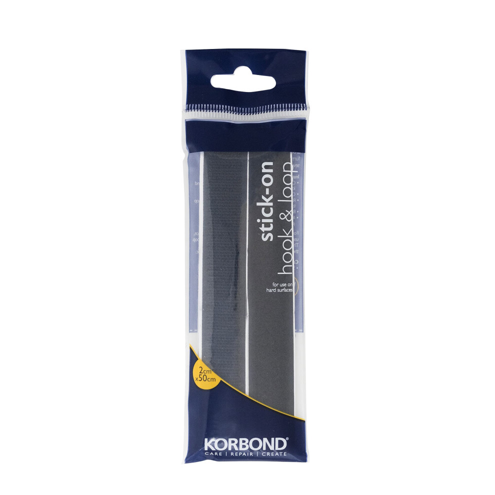 Korbond Hook & Loop Stick & Stick Black 50Cm - 110116 5000274000190