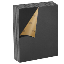 MOGRQAP 12 Sheets 1200 Grits Sanding Paper, Waterproof Sandpaper 23 x 28cm Glass Grit Sand Paper for Cars Metals Walls Wood Furniture, Wet and Dry Po