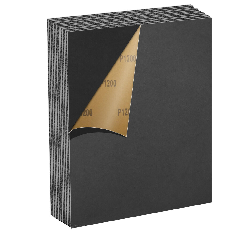 Photos - Other Hand Tools MOGRQAP 12 Sheets 1200 Grits Sanding Paper, Waterproof Sandpaper 23 x 28cm Glass Grit Sand Paper for Cars Metals Walls Wood