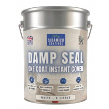 SIRAMICO COATINGS The Dampseal One Coat | 5 Litres I Seals Damp And Mould Stains In One Coat By Brush Or Roller (White)