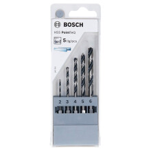 Bosch Professional 5pc PointTeQ Hex Drill Bit Set (for Metal, Ø: 2-6 mm, Total Length: 60-98 mm, ¼’’ Hex Shank, Accessory for Impact Drivers and