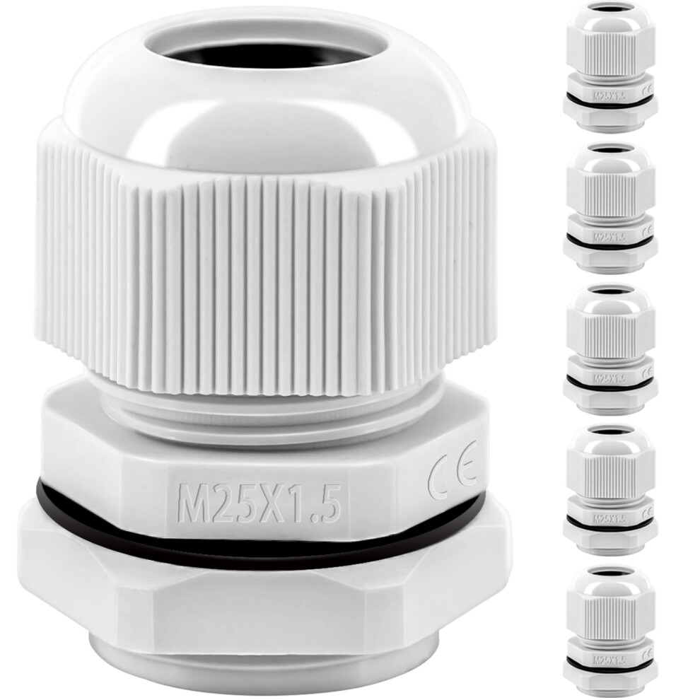 Photos - Electrical Wire & Cable Gorffy Cable Gland Set, 6 Pieces, IP68 Cable Grommet, Waterproof M25, Cable Glands for Outdoor Garden Control Box, Junction