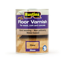 Rustins Floor Varnish Gloss 5ltr - Fast-Drying Floor Protection for Interior Wood – Easy Application with Tough, Long-Lasting Clear Finish