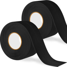 Rusoz Bathroom Sealant Tape, 2 Rolls Waterproof Shower Sealing Strip Strong Adhesive Caulk Anti Mould 38mmx3.2m(Black)
